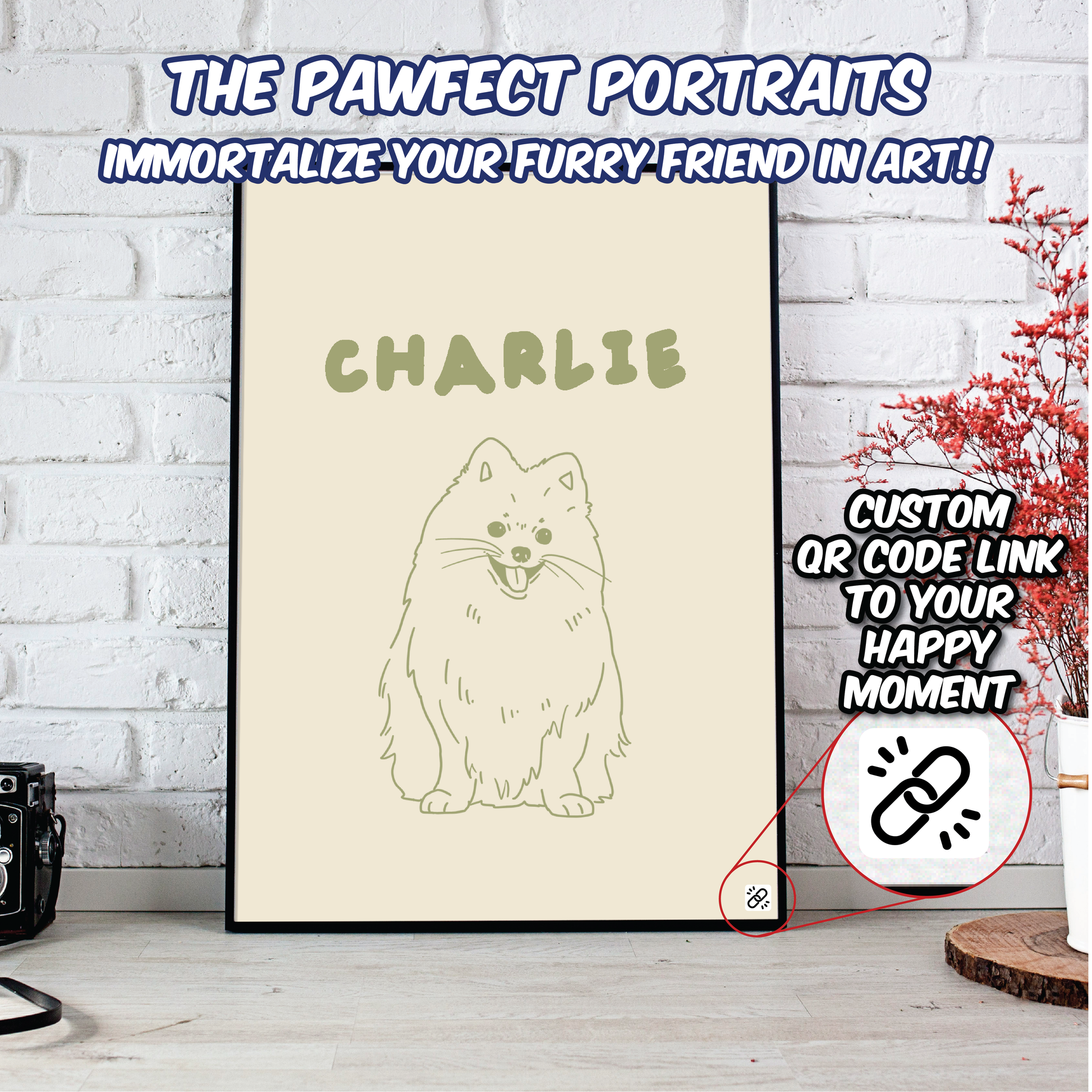 DDMK Personalized Pet Hand Drawing Portraits HD001