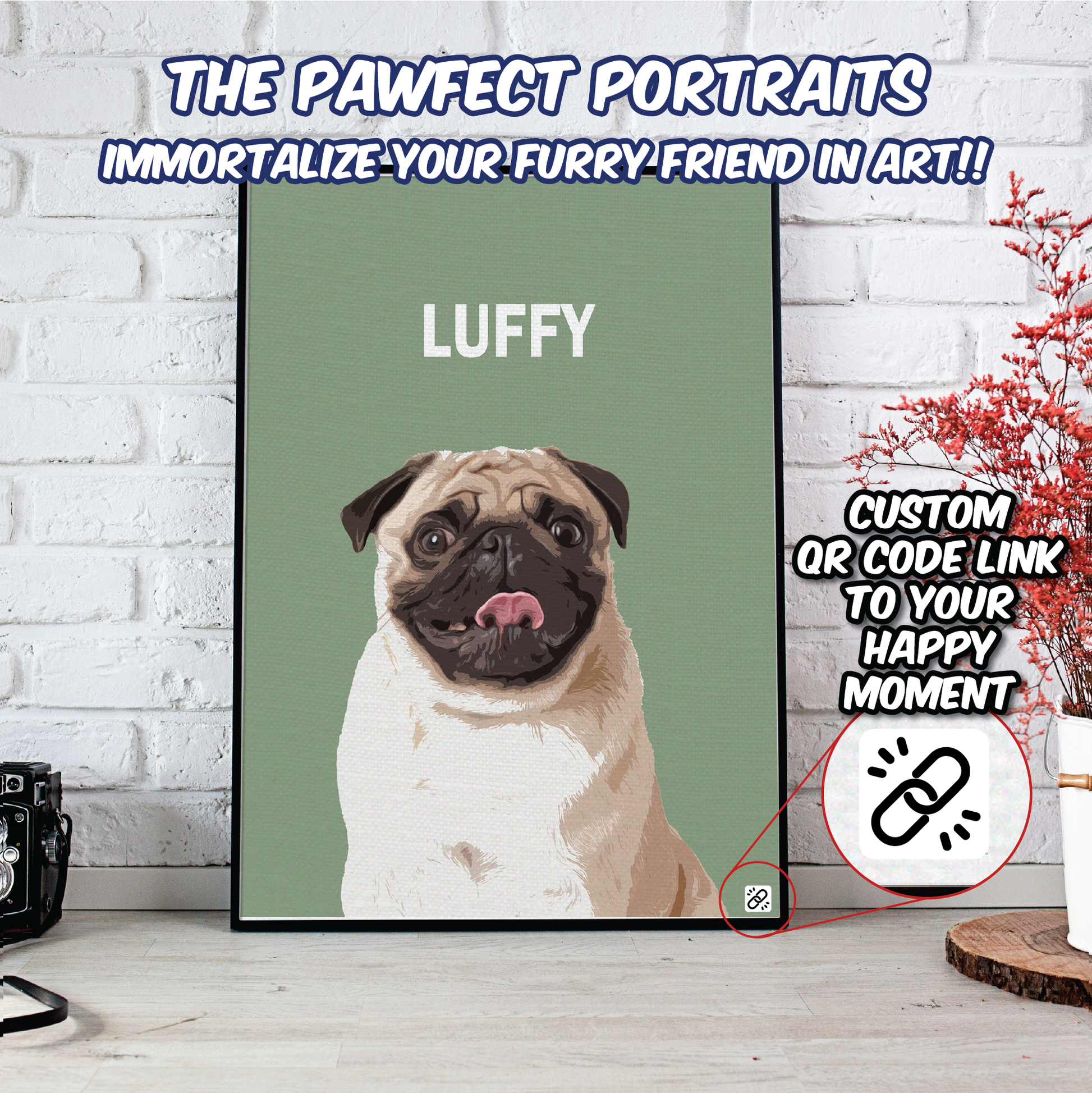 DDMK Unique Custom Pet Portraits Personalized Illustrations U003