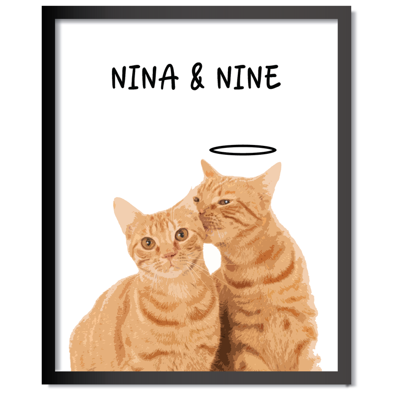 Personalized Digital Pet Memorial Portraits