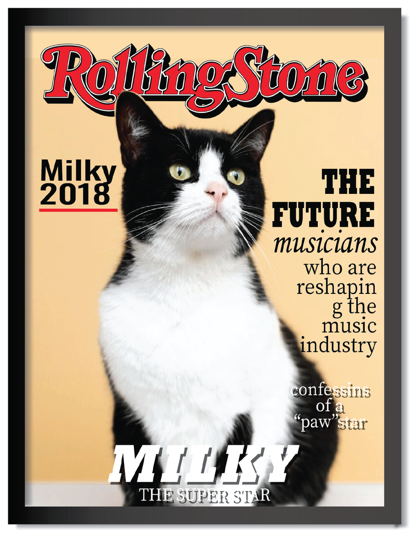 DDMK Personalized Magazine Cover Pet Portrait M008