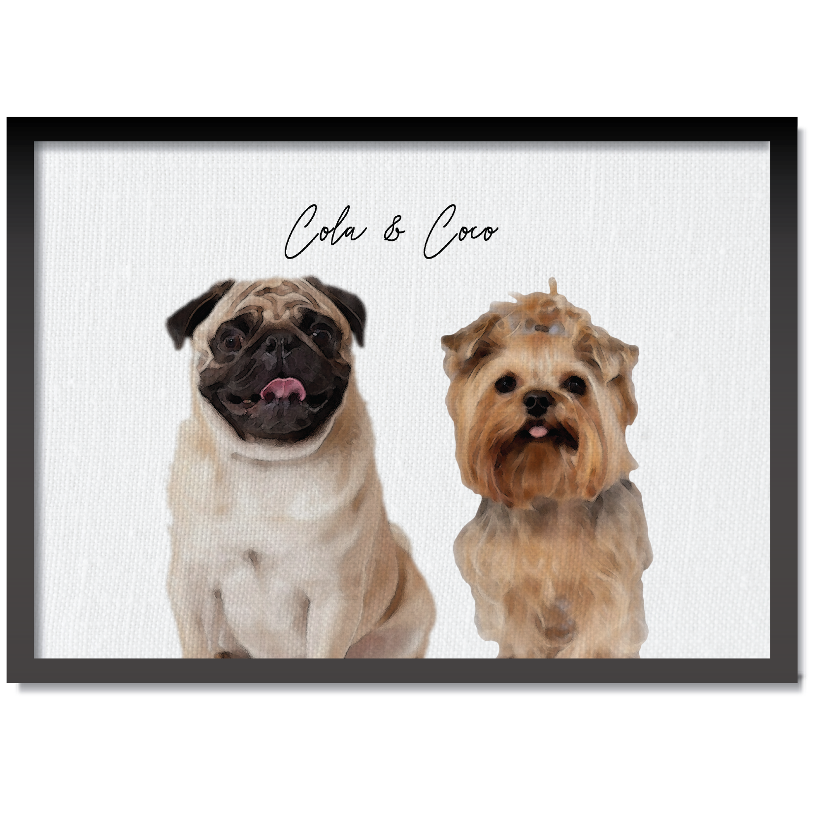 DDMK Personalized Digital Pet Watercolour Portraits W002