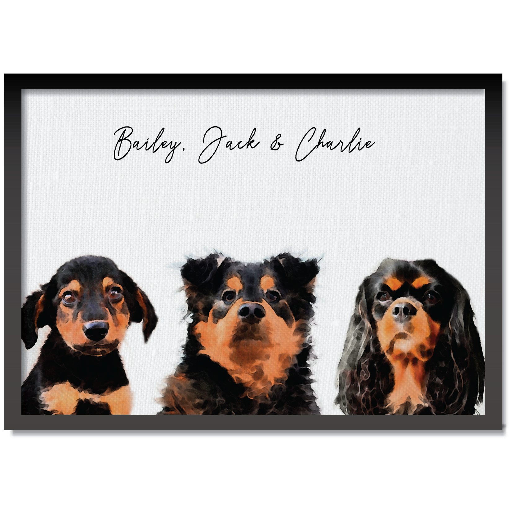 DDMK Personalized Digital Pet Watercolour Portraits W002