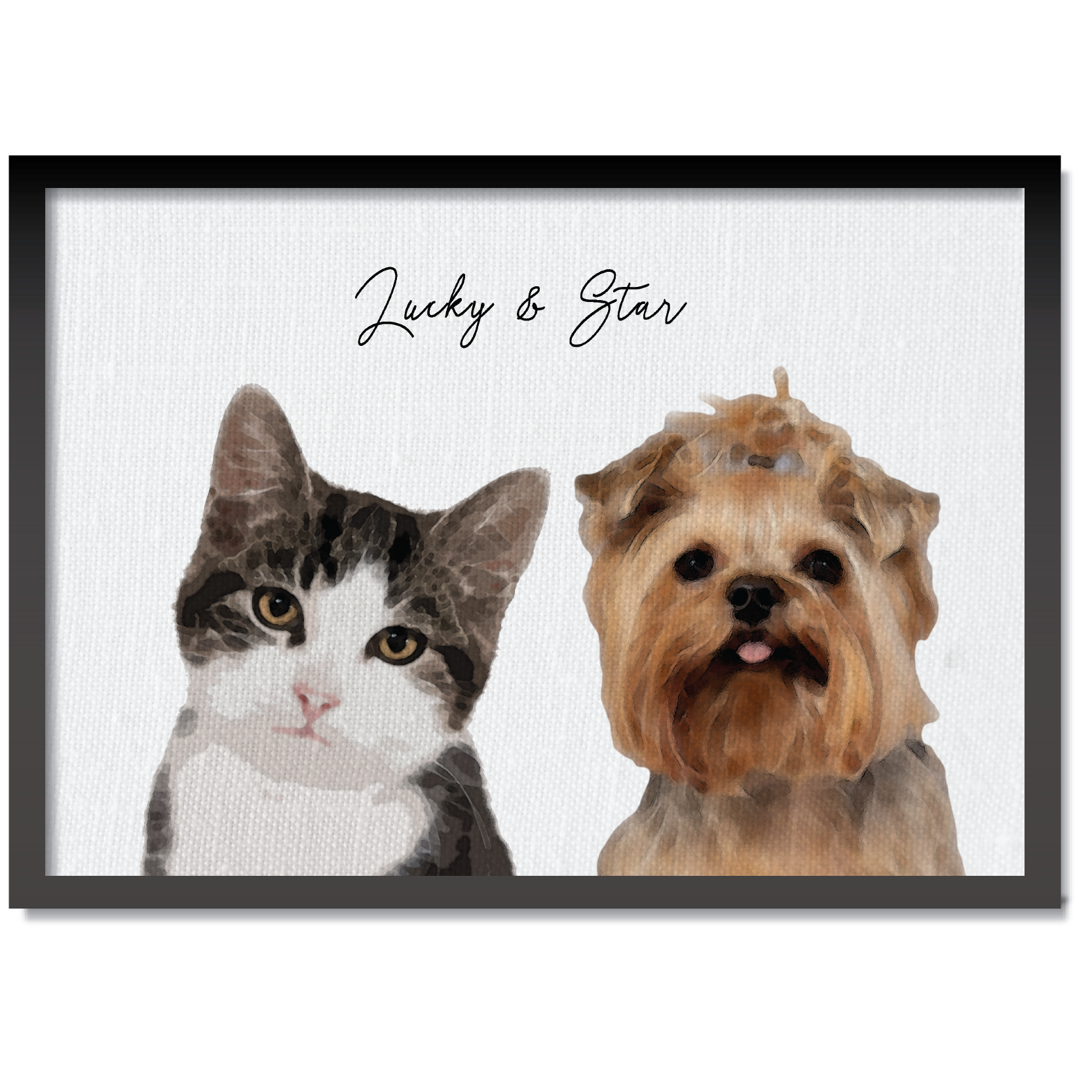 DDMK Personalized Digital Pet Watercolour Portraits W002