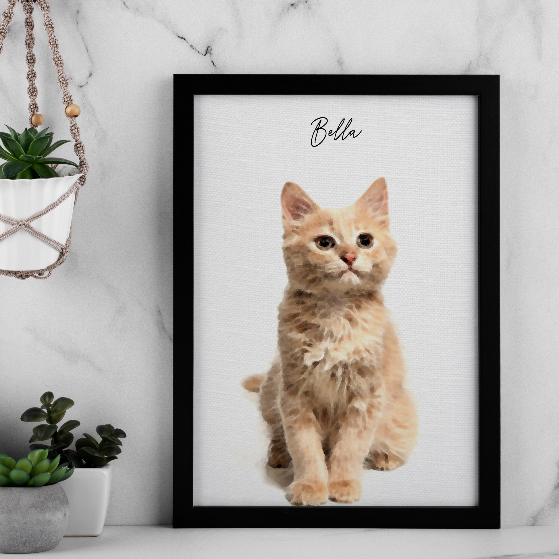 Personalized Digital Pet Watercolour Portraits