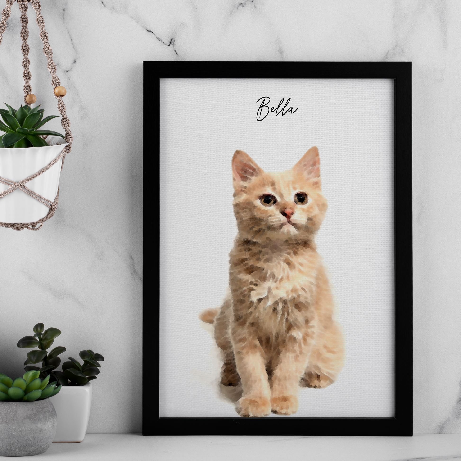 DDMK Personalized Digital Pet Watercolour Portraits W003