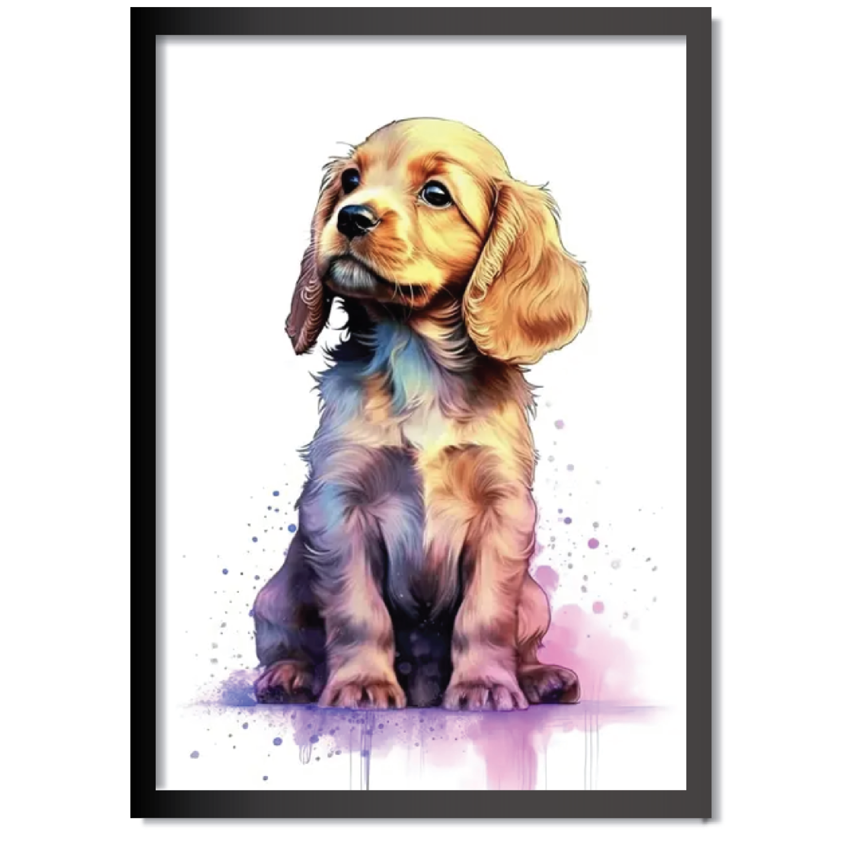 DDMK Watercolour Style Pet Portrait W009